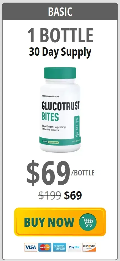 GlucoTrust Bites 1 bottle pricing